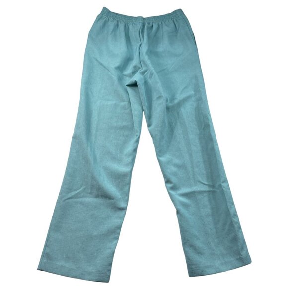 Alfred Dunner Dress Pants Womens size 8 Blue Pull On Elastic Waist 2 Pockets - Picture 2 of 7